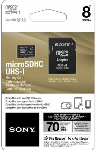 MEMORIA, SONY, MICRO SDHC 8GB CL 10 + ADAP