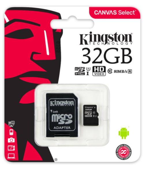 MEMORIA, KINGSTON, MICRO SD 32GB CLASE 10 GCO