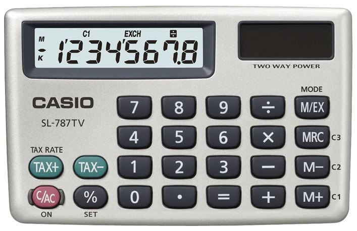 CALCULADORA, CASIO, SL-787LT-BK-W