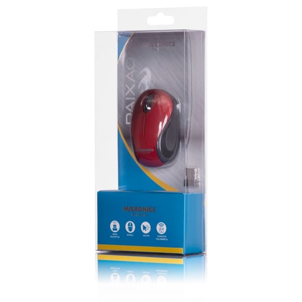 MOUSE, MICRONICS, PAIXAO M210RR DEGRADE WIFI ROJO
